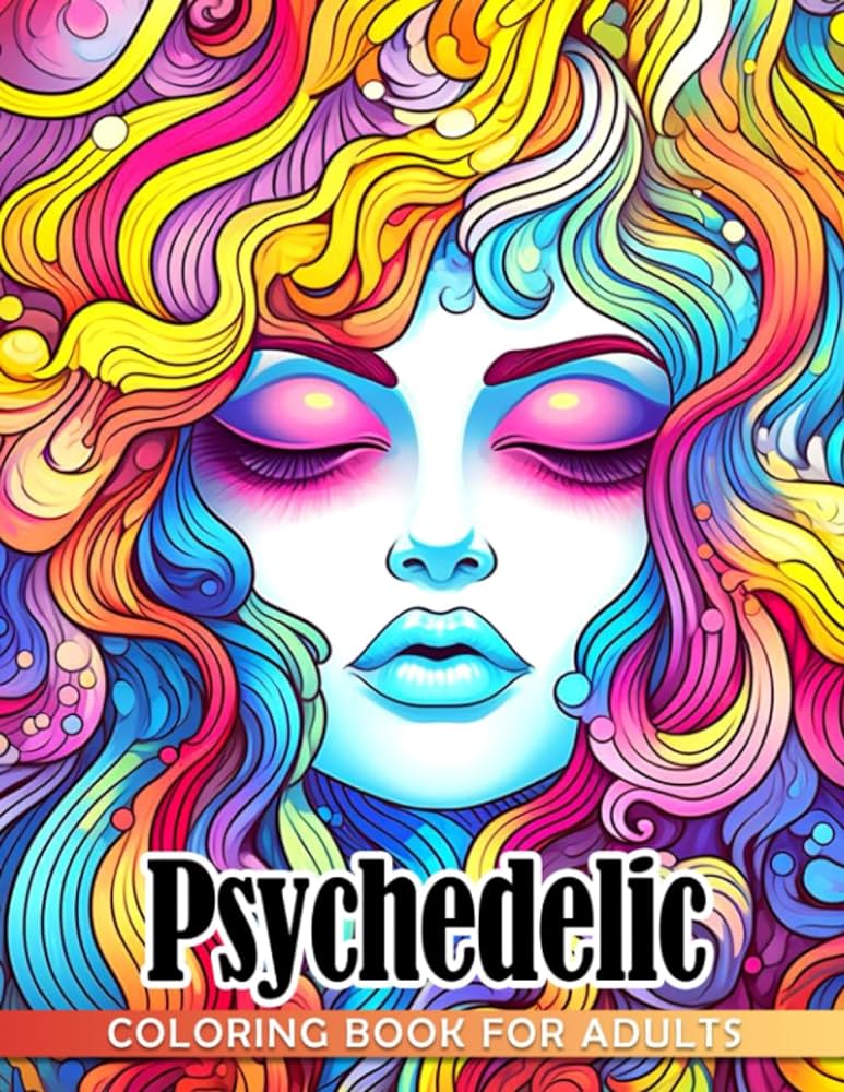 Psychedelic for adults coloring book trippy patterns coloring pages gifts to relax and stress relief for adults with impressive illustrations in x inch cannon stella books