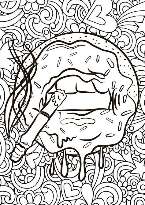 Easy printable trippy coloring pages for a mind