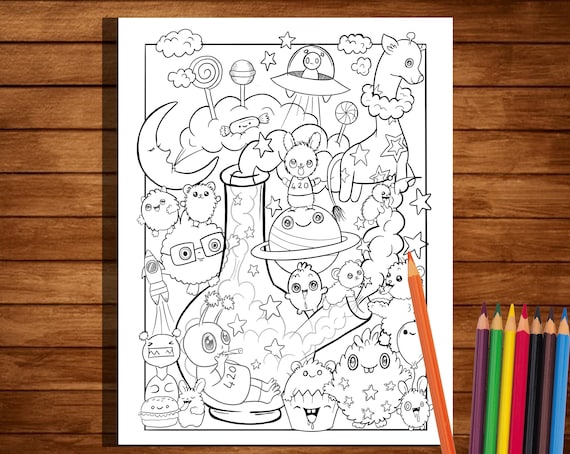 Stoner coloring page colouring page for adults stoner coloring book for adults weed stuff adult coloring book stoner gift marijuana art download now