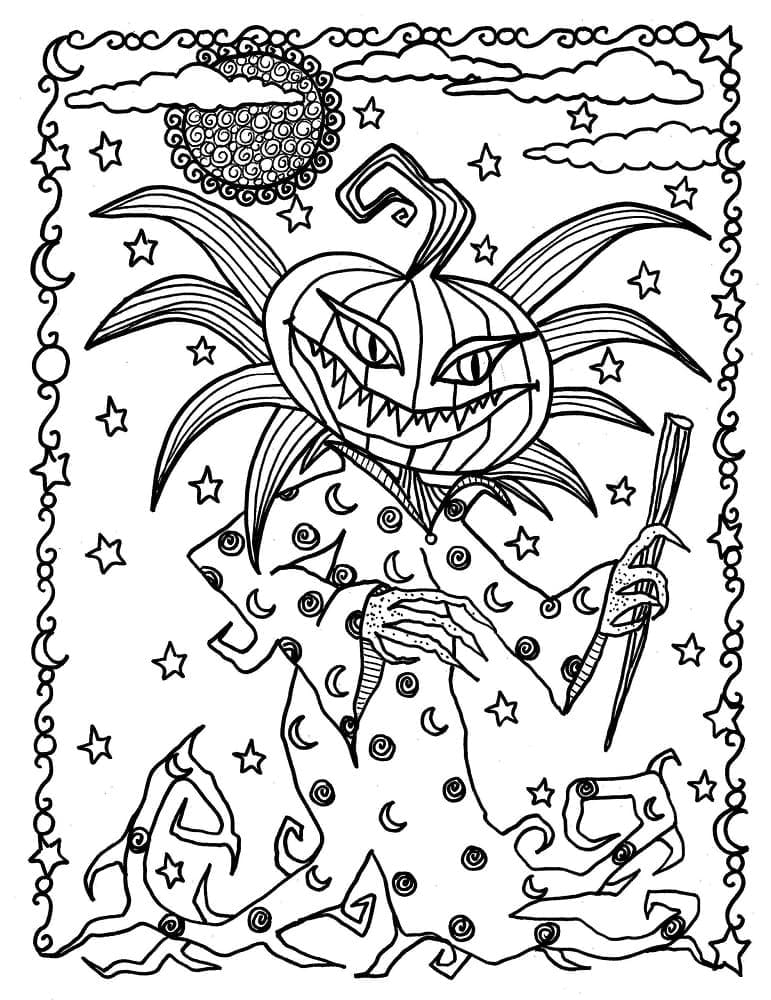 Adults halloween coloring pages