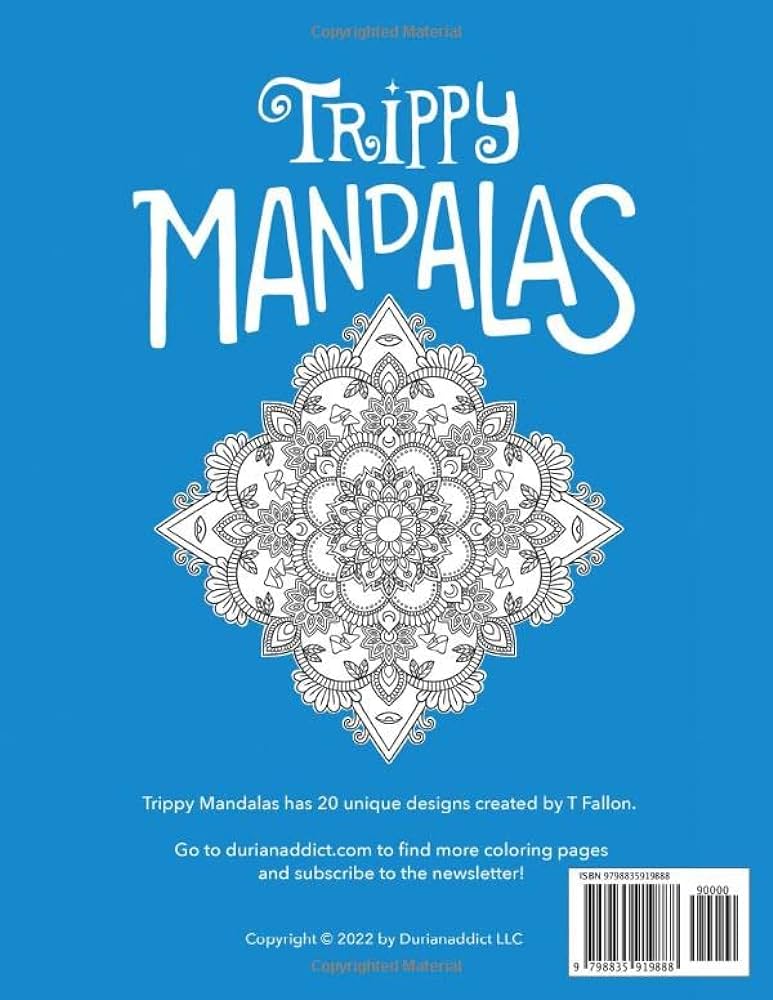 Trippy mandalas coloring book for adults with mandalas