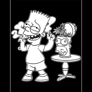 S cartoon midnight coloring book stoner high vibes coloring pages with psychedelic illustrations on black background for adults fans to have fun and relaxation amazing gift for men and women
