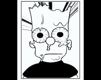 S cartoons adult coloring pages the simpsons trippy