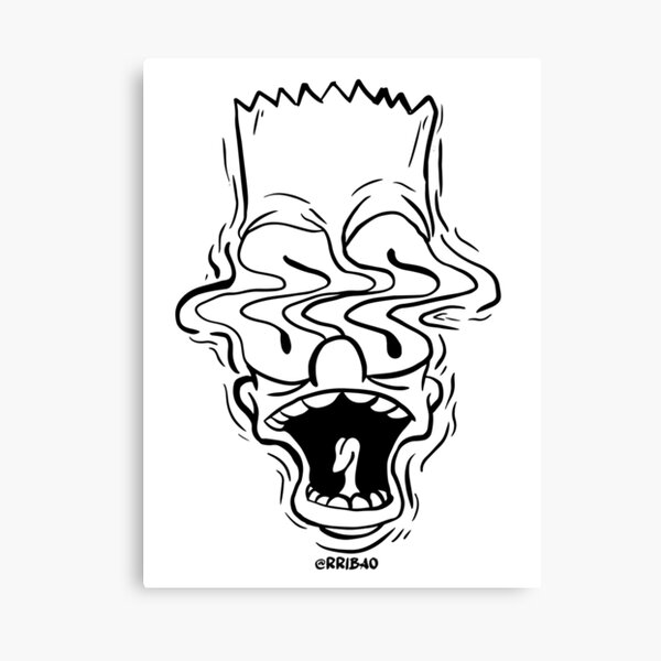 Trippy bart canvas prints for sale