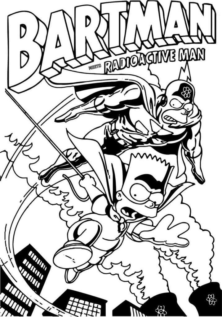The simpsons coloring pages free images for printing