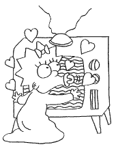 Bart simpson coloring sheet slingshot printable picture