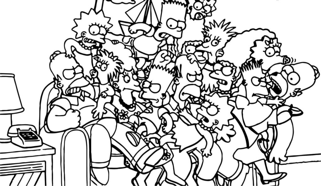 The simpsons coloring pages free images for printing
