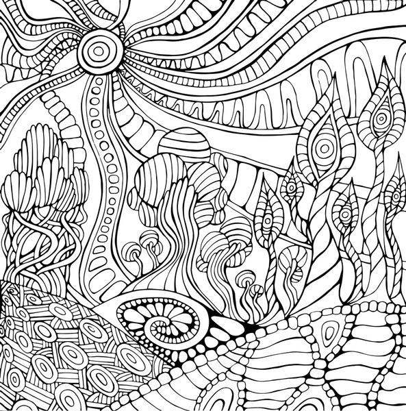 Thousand coloriage adulte paysage royalty