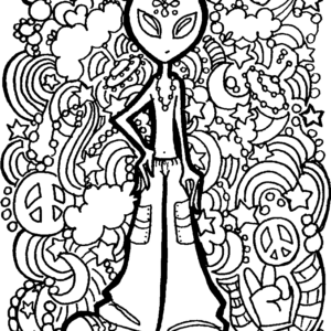 Psychedelic coloring pages printable for free download