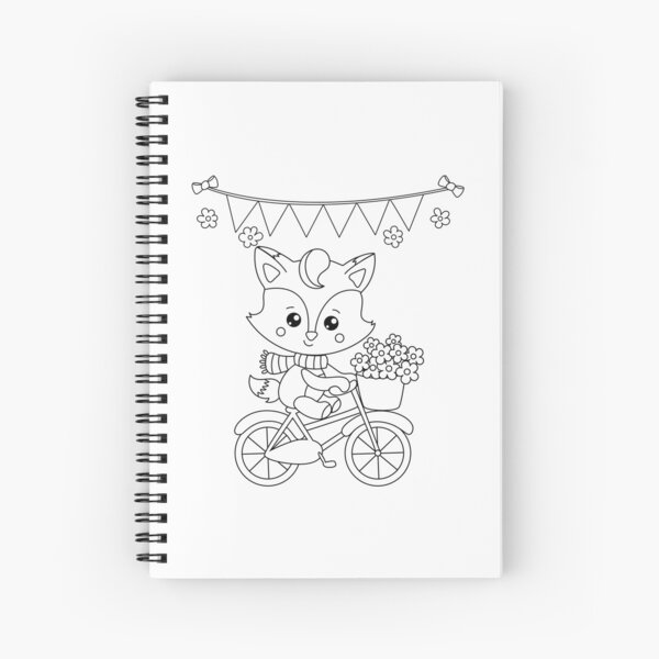 Coloring template spiral notebooks for sale