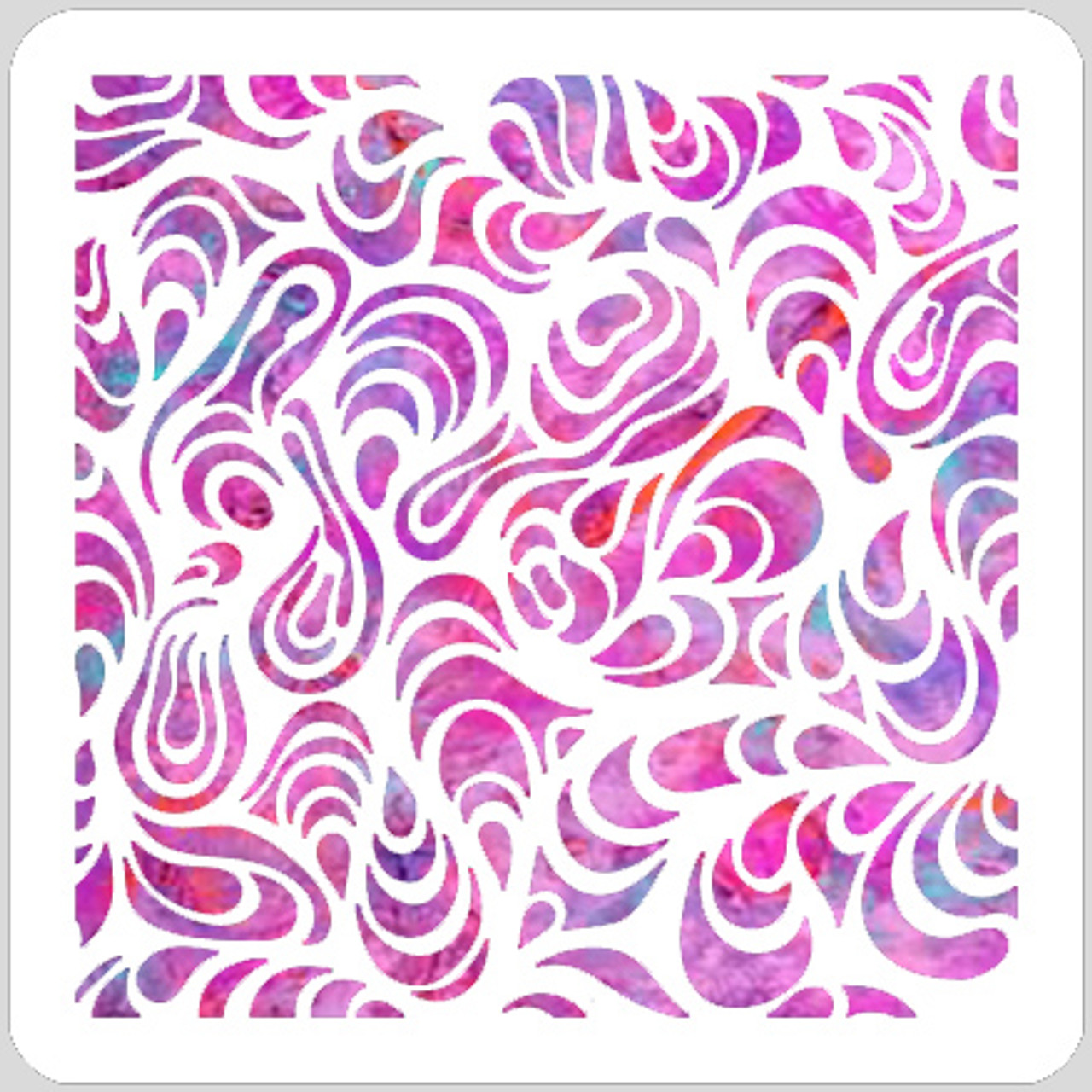 Psychedelic swirls stencil