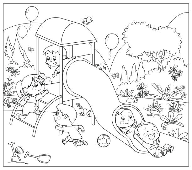 Coloring book template stock photos pictures royalty