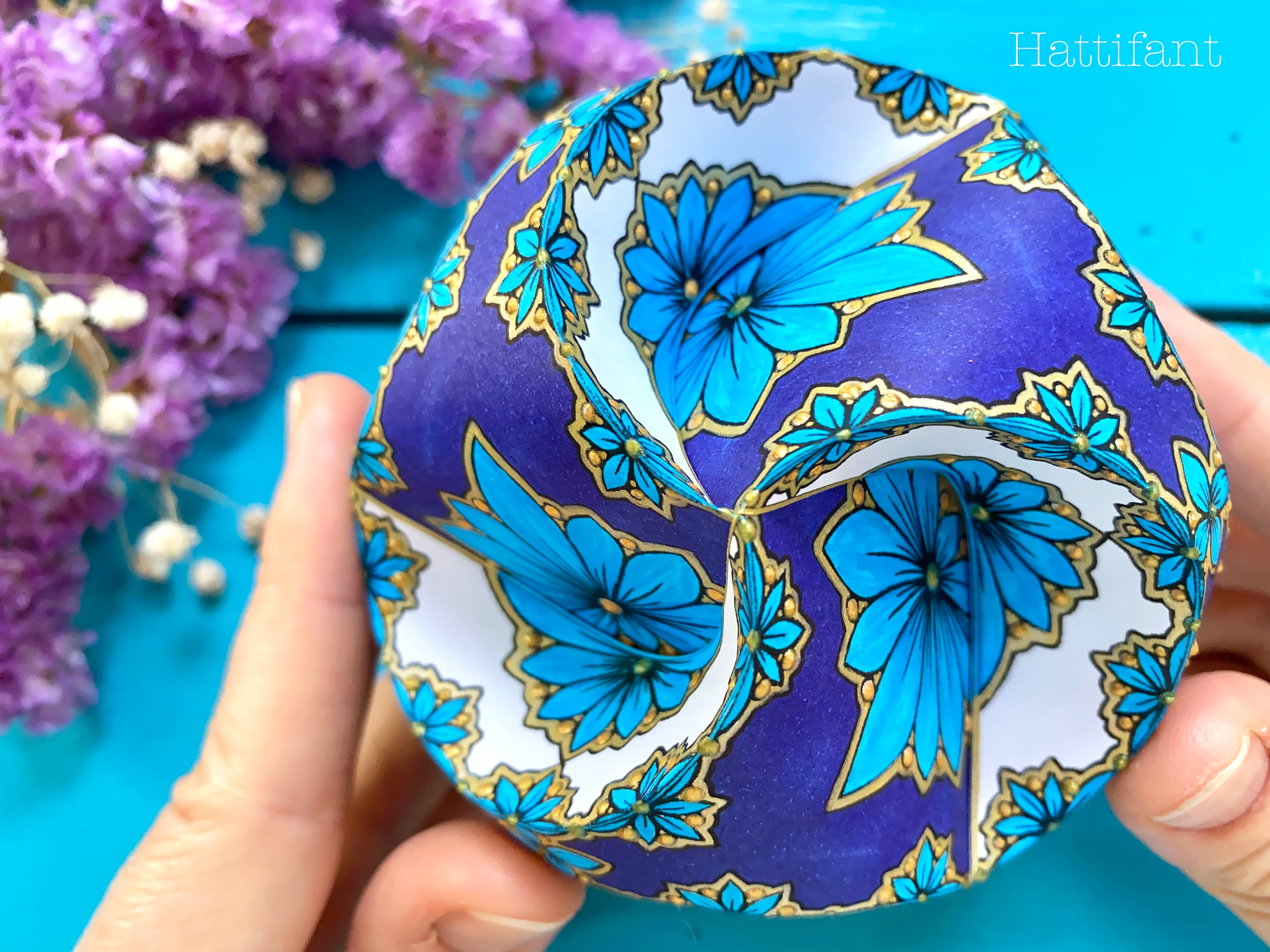 Triskele paper globes flower edition seasonal ornaments d paper craft d coloring pages