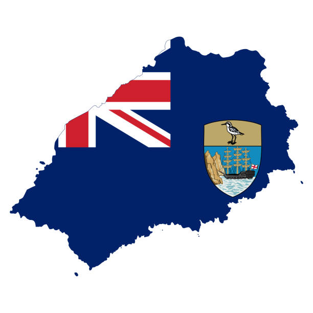 Tristan da cunha flag stock illustrations royalty