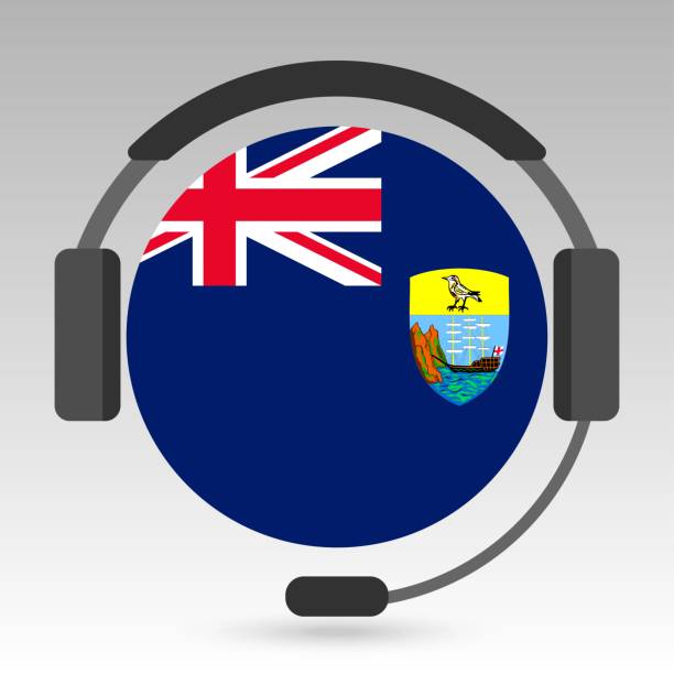 Tristan da cunha flag stock illustrations royalty