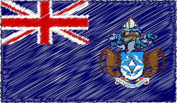 Tristan da cunha flag stock vector by megastocker