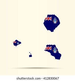Map tristan da cunha tristan da stock vector royalty free