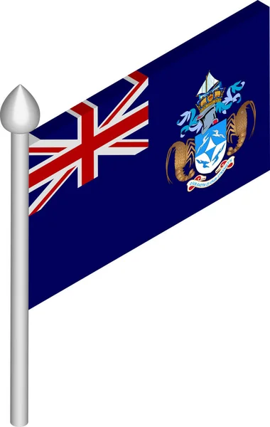 Tristan da cunha flag stock vector by megastocker