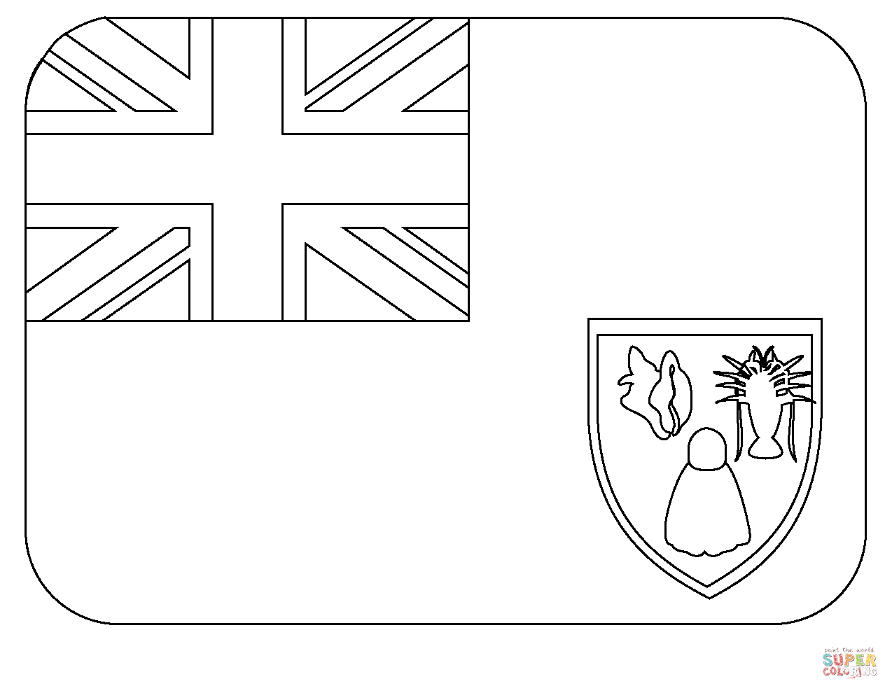 Flag of turks and caicos islands emoji coloring page free printable coloring pages