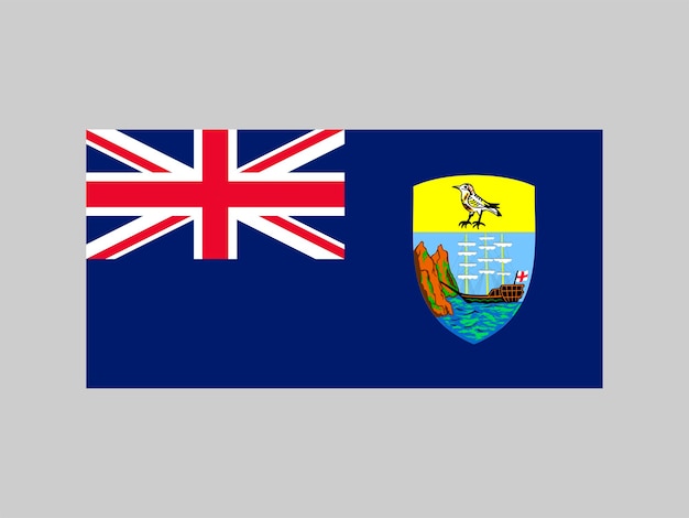Premium vector saint helena ascension and tristan da cunha flag official colors and proportion vector illustration
