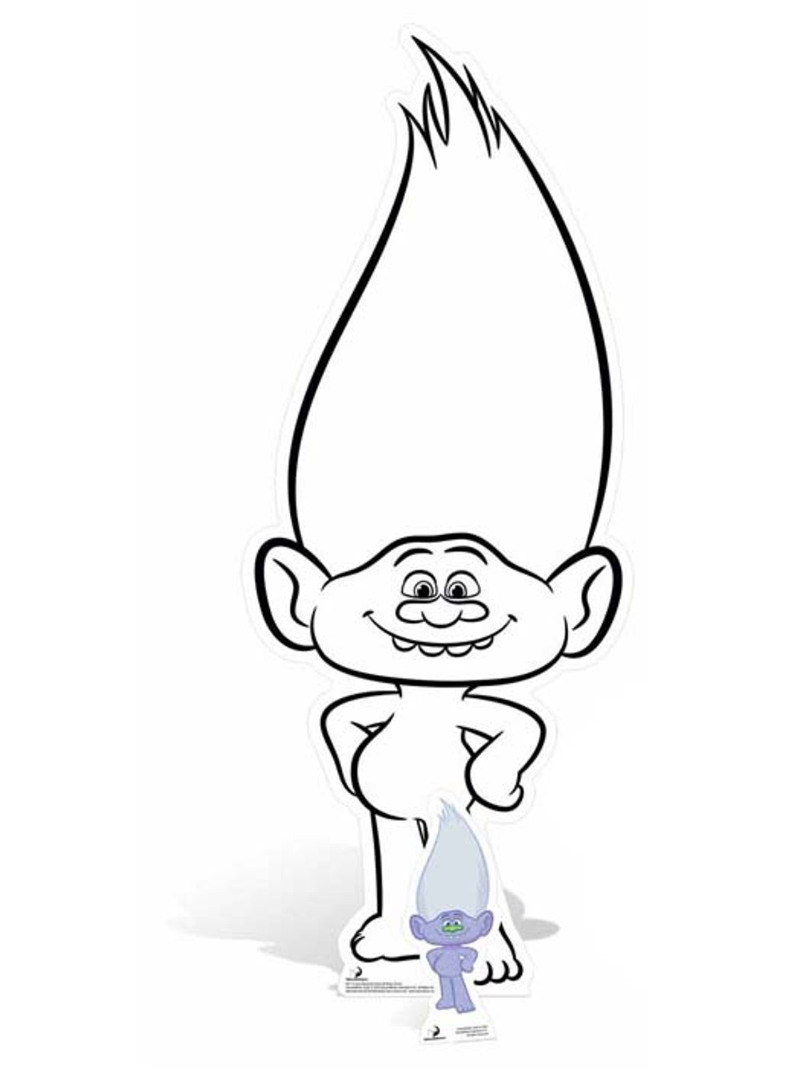 Trolls craft with guy diamond colour and keep cardboard cutout standee standup at