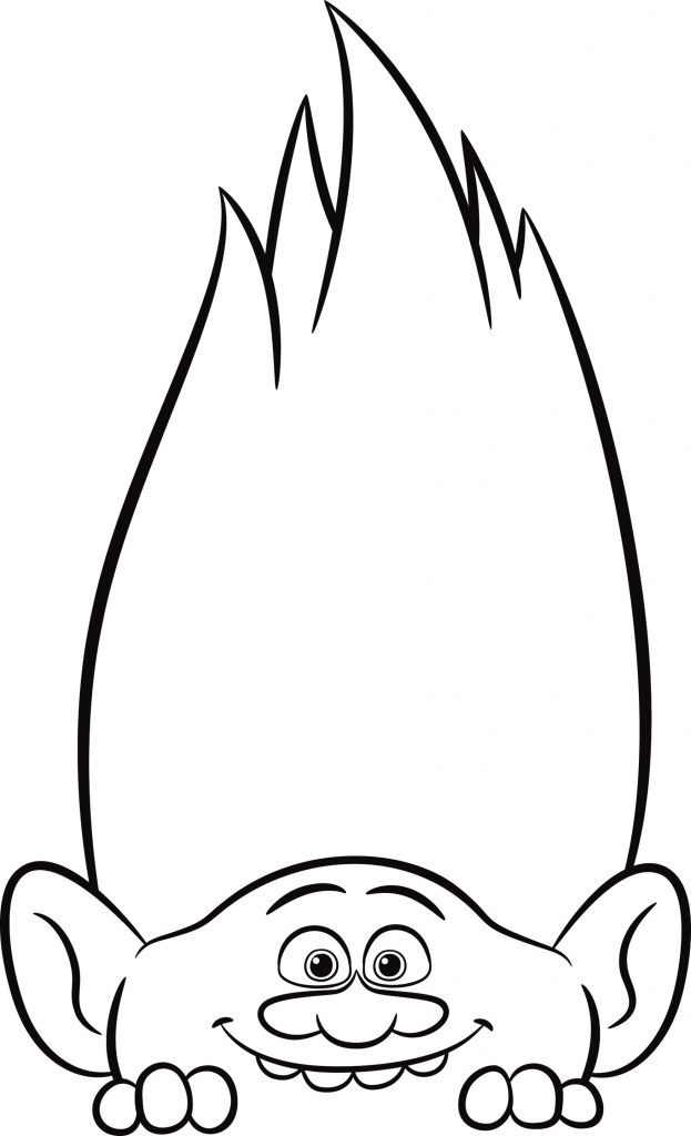 Trolls movie coloring pages