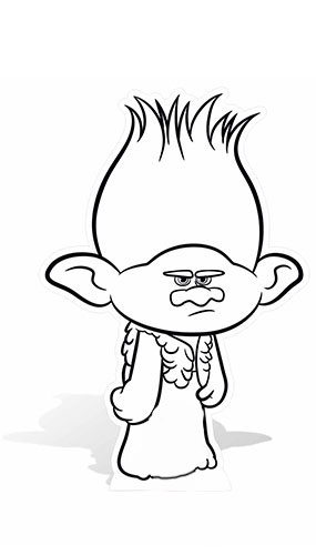 Trolls branch lour in lifesize cardboard cutout