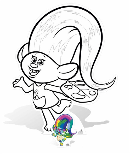Trolls craft with poppy colour and keep cardboard cutout standee standup at starstills