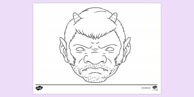 Troll mask louring louring sheets teacher made