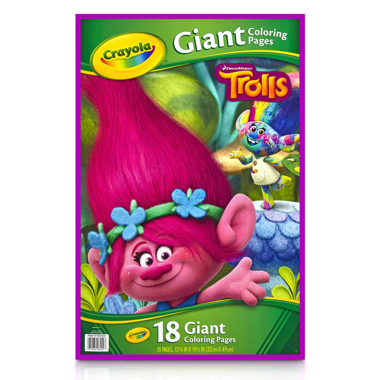 Crayola giant coloring pages trolls toys games