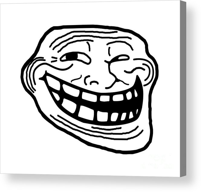 Troll face acrylic print by jeffrey wong