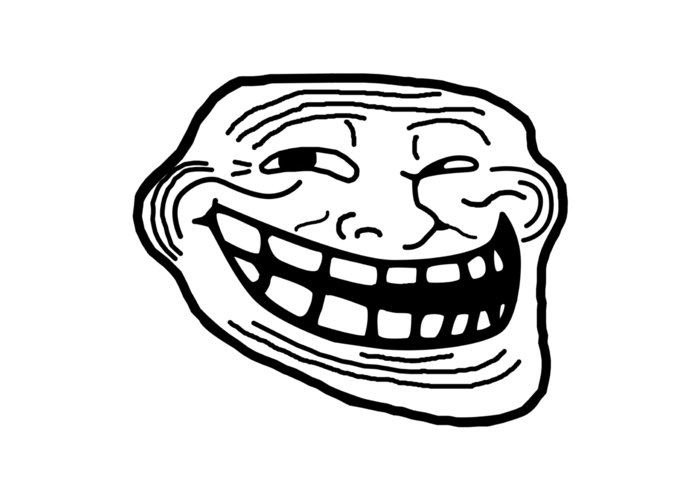 Troll face greeting card by jeffrey wong