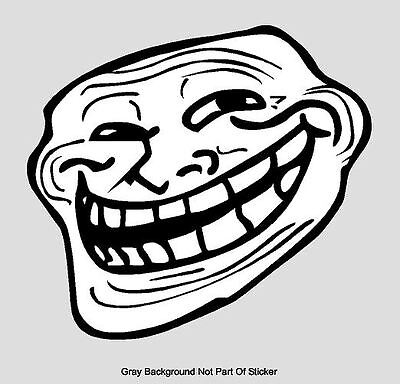 Troll face meme you mad bro internet rage ic quality printed vinyl sticker