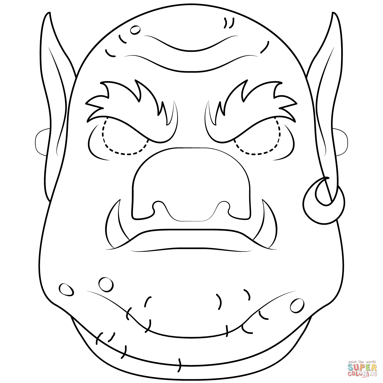 Troll mask coloring page free printable coloring pages free printable coloring pages coloring pages free printable coloring