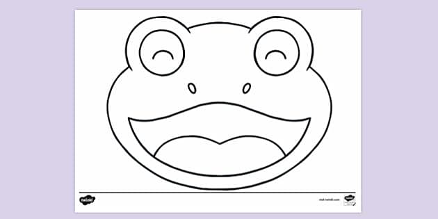 Tiddalick mask colouring sheet colouring sheets