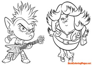 Trolls coloring pages