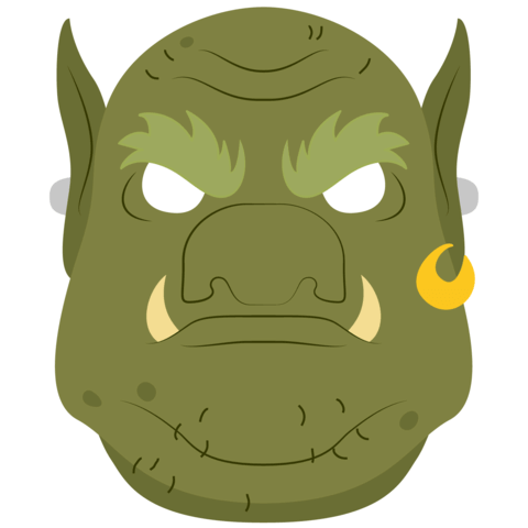 Troll mask template free printable papercraft templates