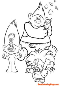 Trolls coloring pages
