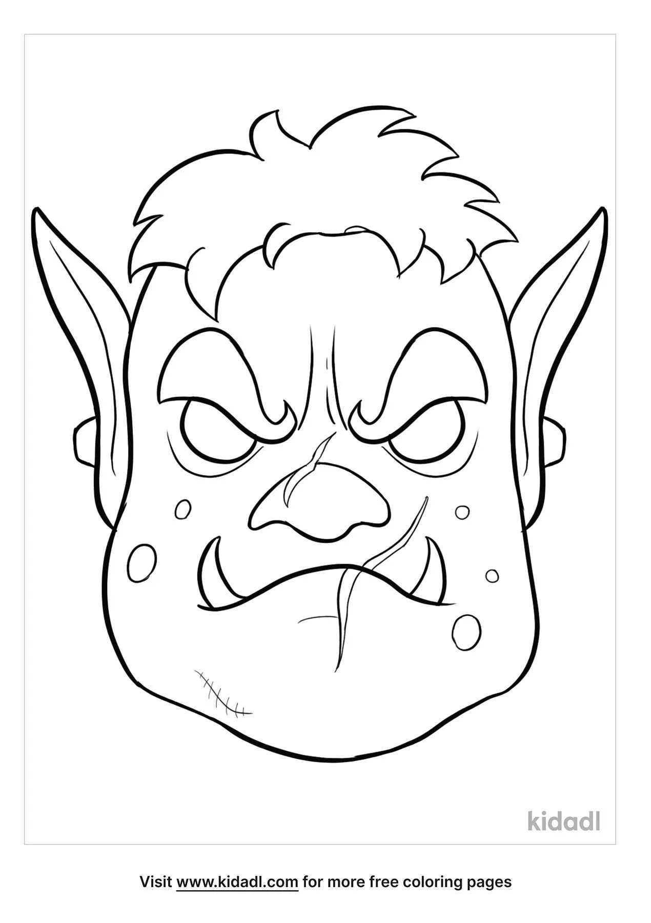 Free troll masks coloring page coloring page printables
