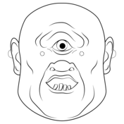 Troll mask coloring page free printable coloring pages