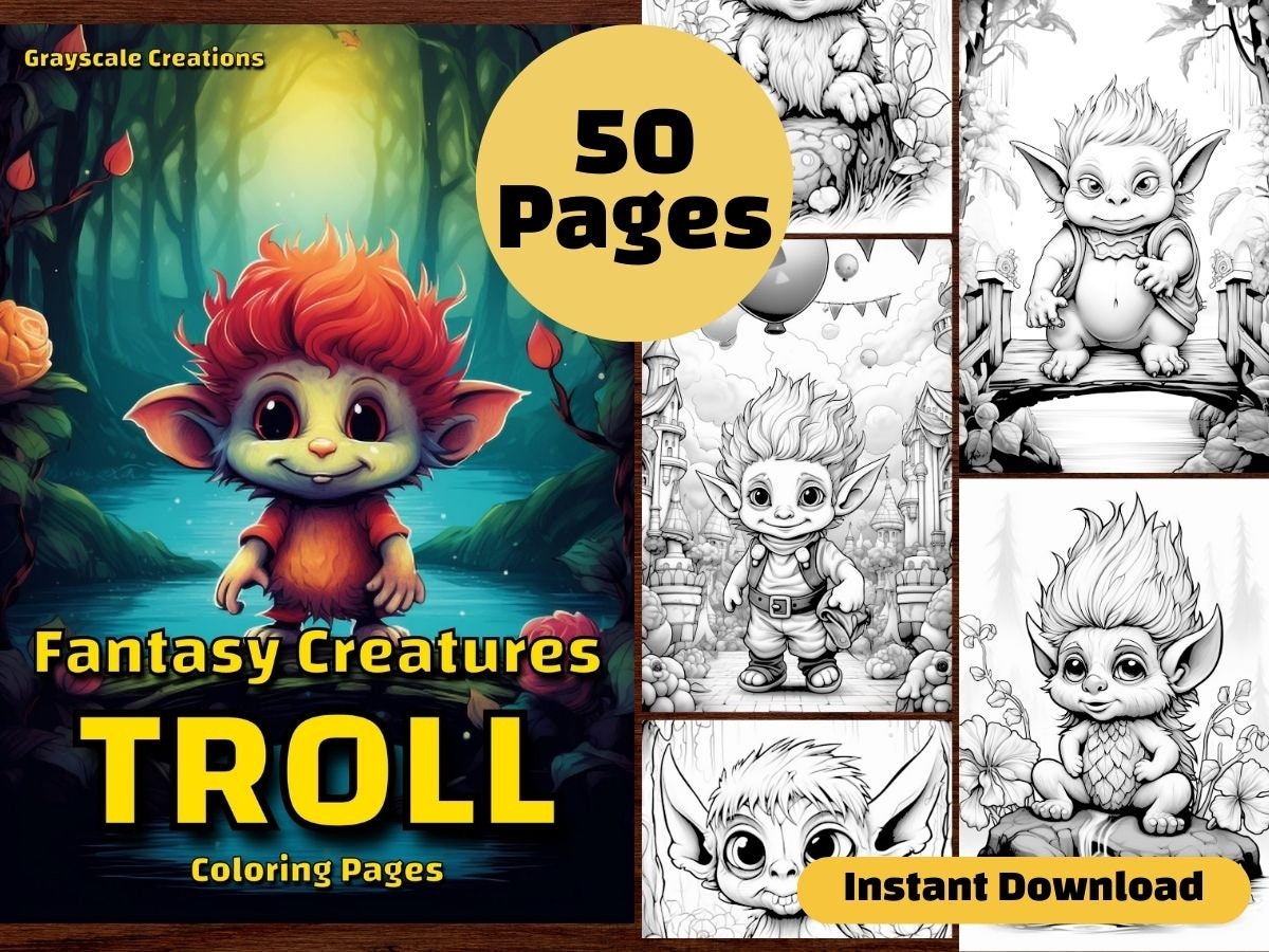 Trolls coloring page