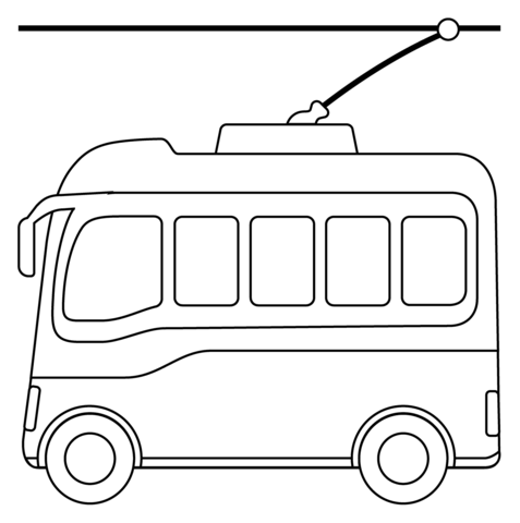Trolleybus emoji coloring page free printable coloring pages