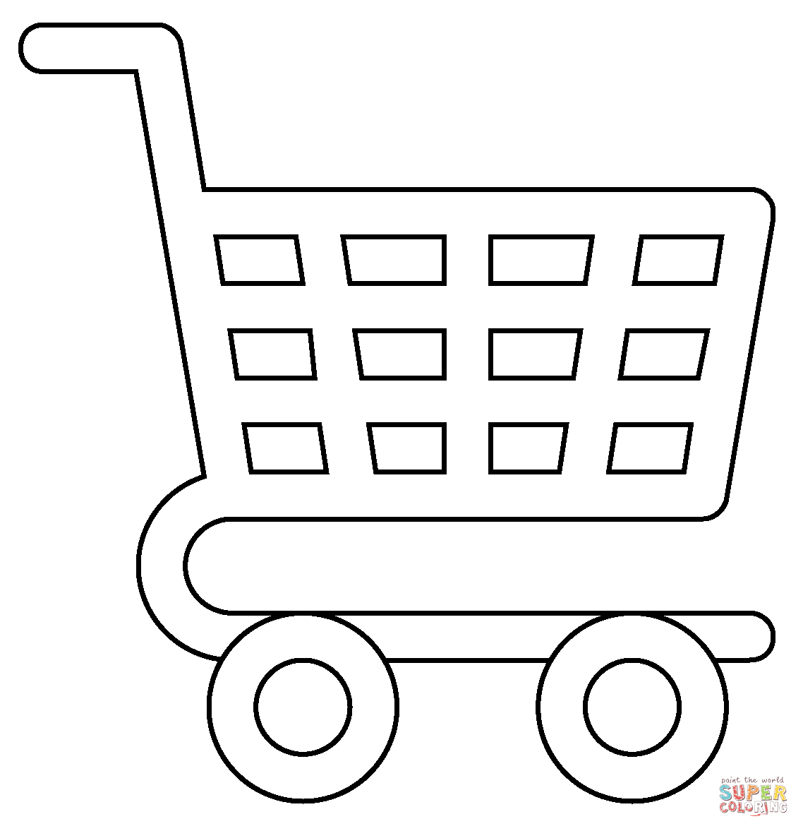 Shopping cart emoji coloring page free printable coloring pages