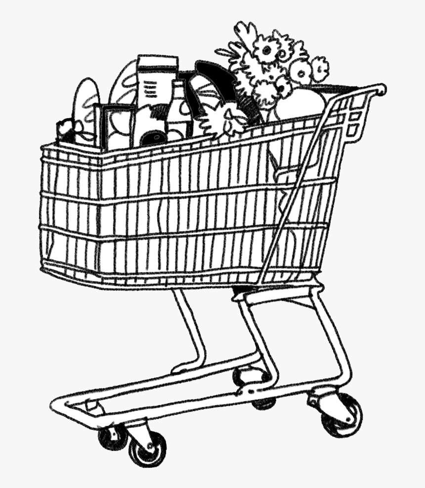 Grocery cart coloring page by john