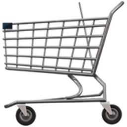 Shopping cart emoji ufd