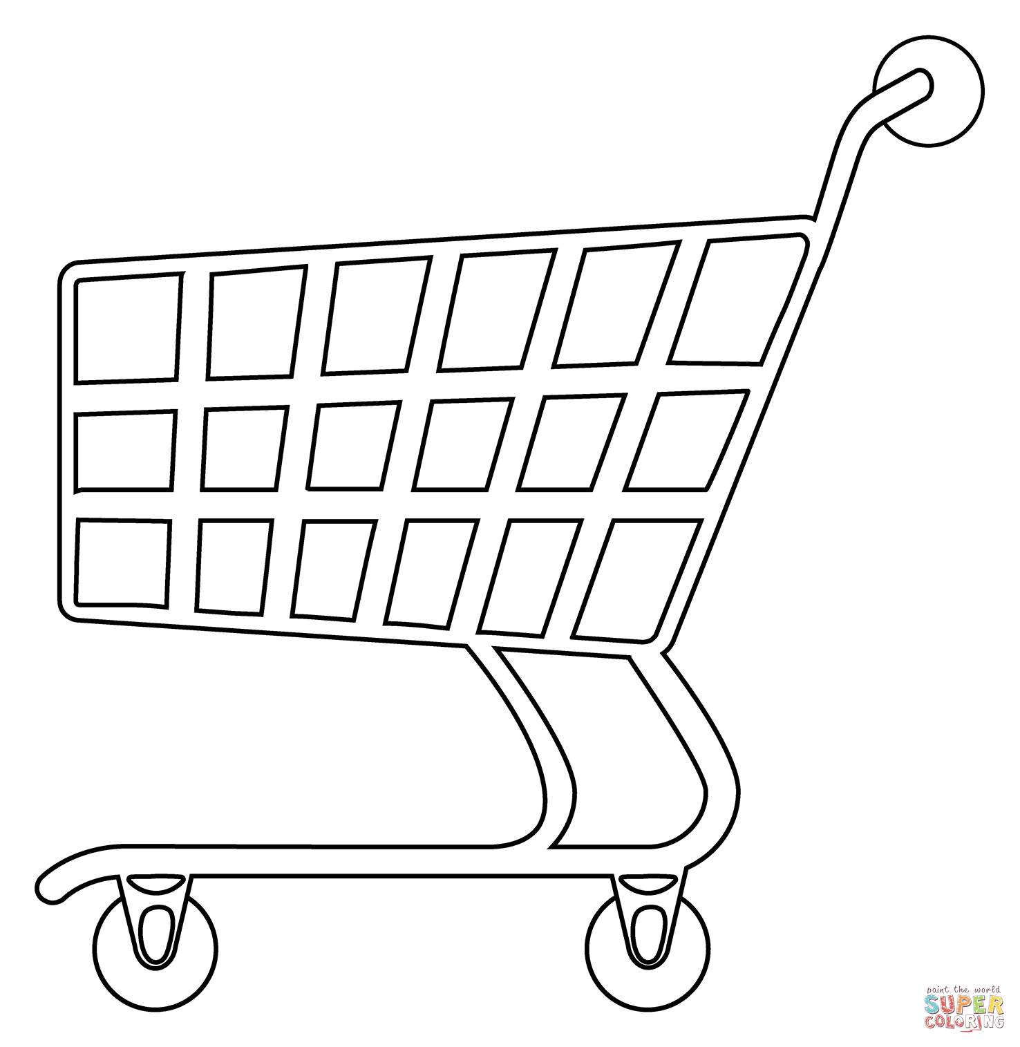 Shopping cart emoji coloring page free printable coloring pages