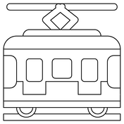 Tram emoji coloring page free printable coloring pages