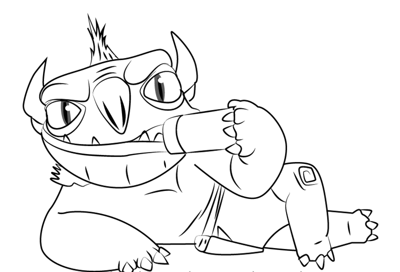 Trollhunters coloring pages babu troll