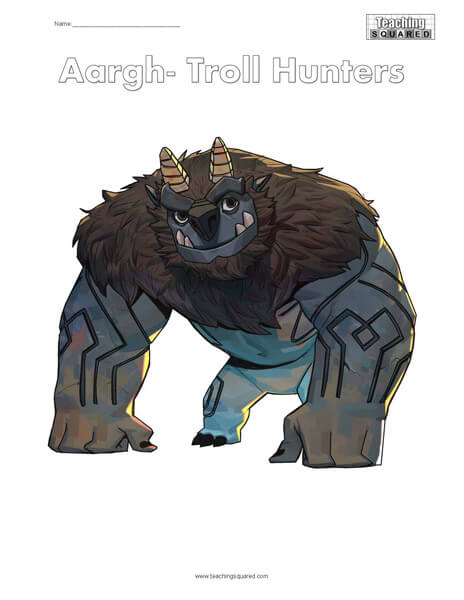 Troll hunters coloring page