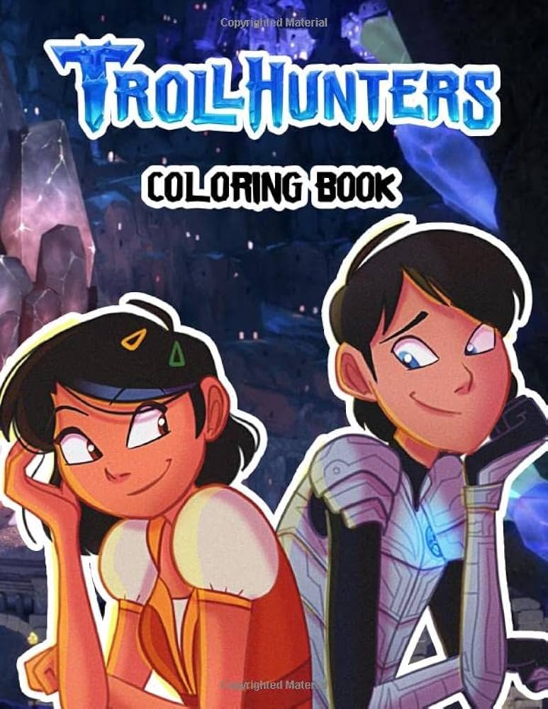 Trollhunters coloring book great coloring book for kids and fans â giant pages to coloring